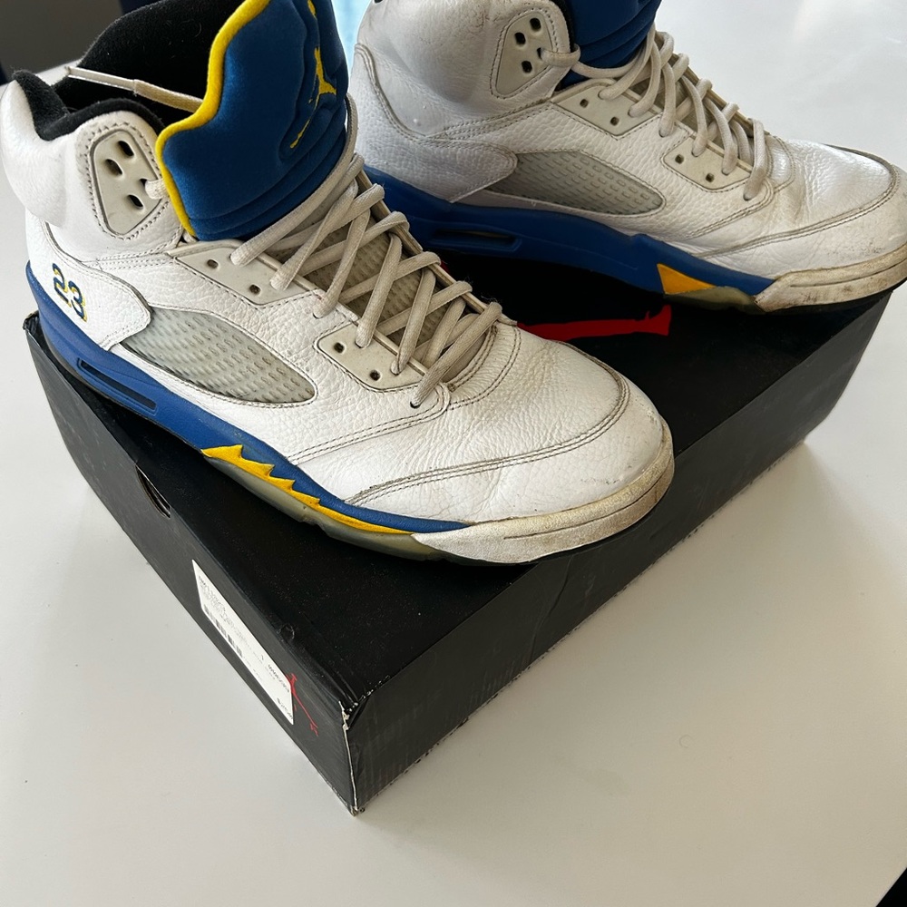 Jordan 5 Retro ‘Laney’ in White, Blue and Yellow 11.5